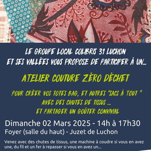 Atelier Textile Luchon 2 mars 2025